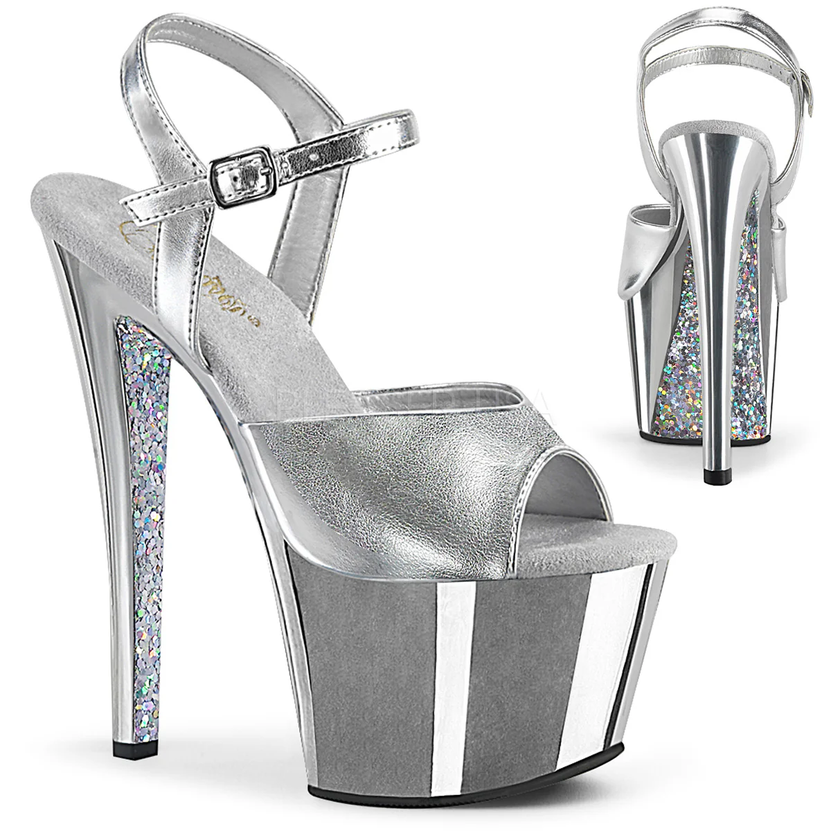 SKY-309TTG Silver Metallic Pu/Silver Chrome-Glitter