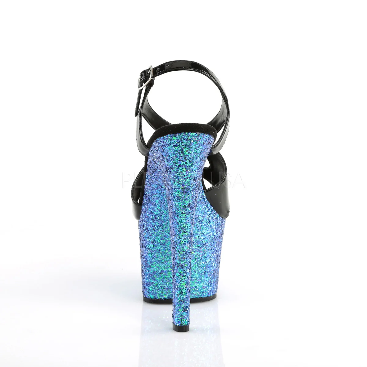 SKY-330LG Black Patent/Blue Multi Glitter - Image 4