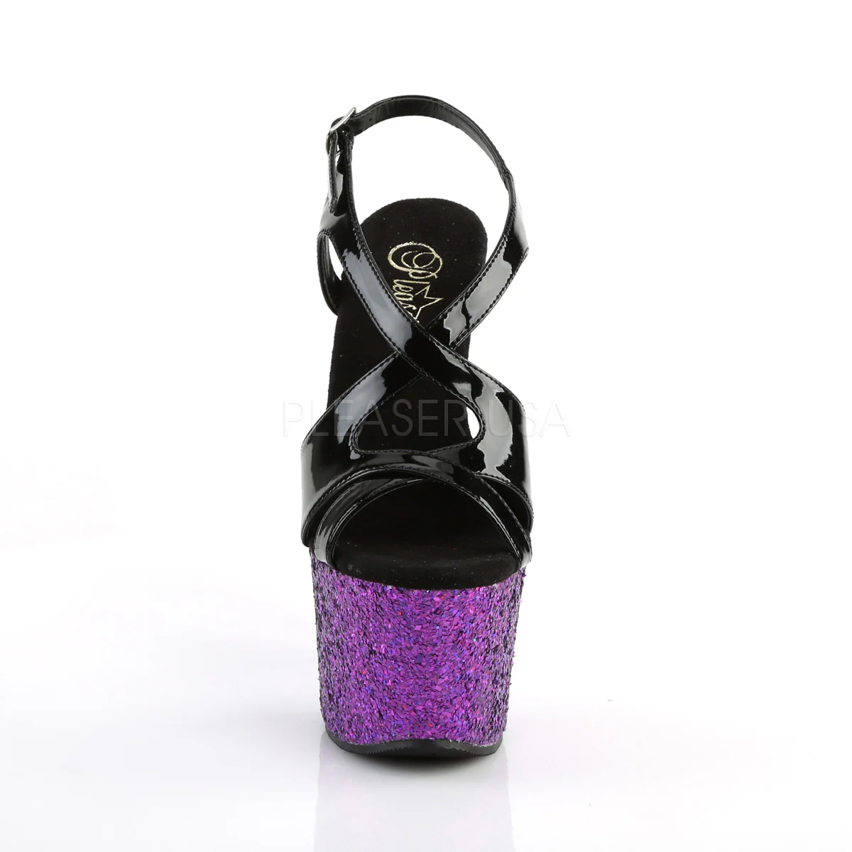 SKY-330LG Black Patent/Purple Multi Glitter - Image 2