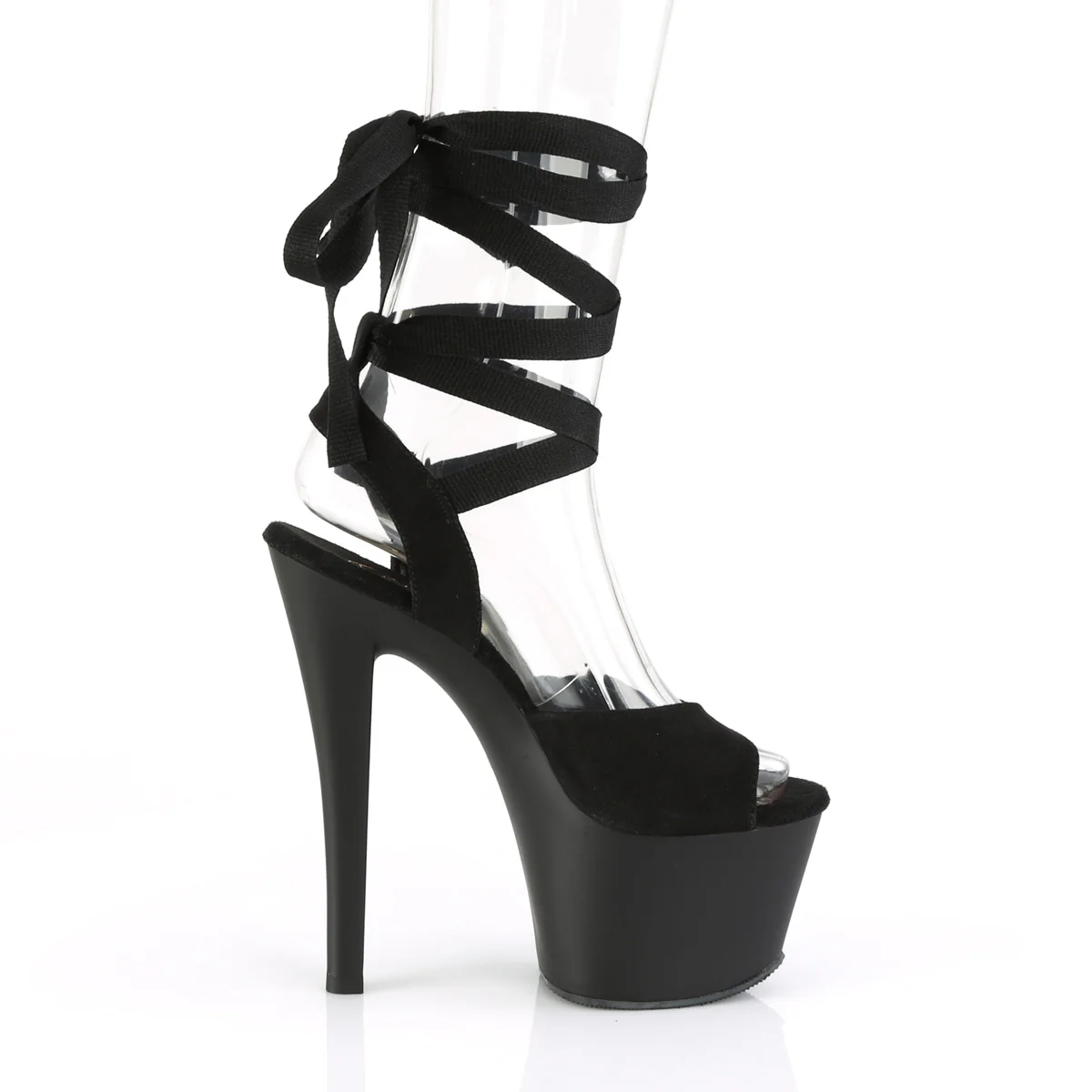 SKY-334  Black Faux Suede/Black Matte - Image 5
