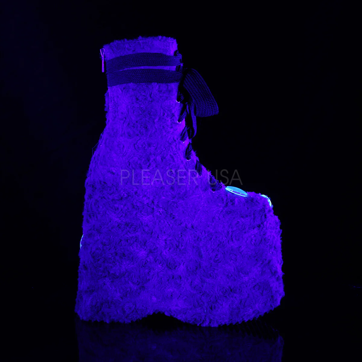 SLAY-206  Lime Green Faux Fur - Image 4