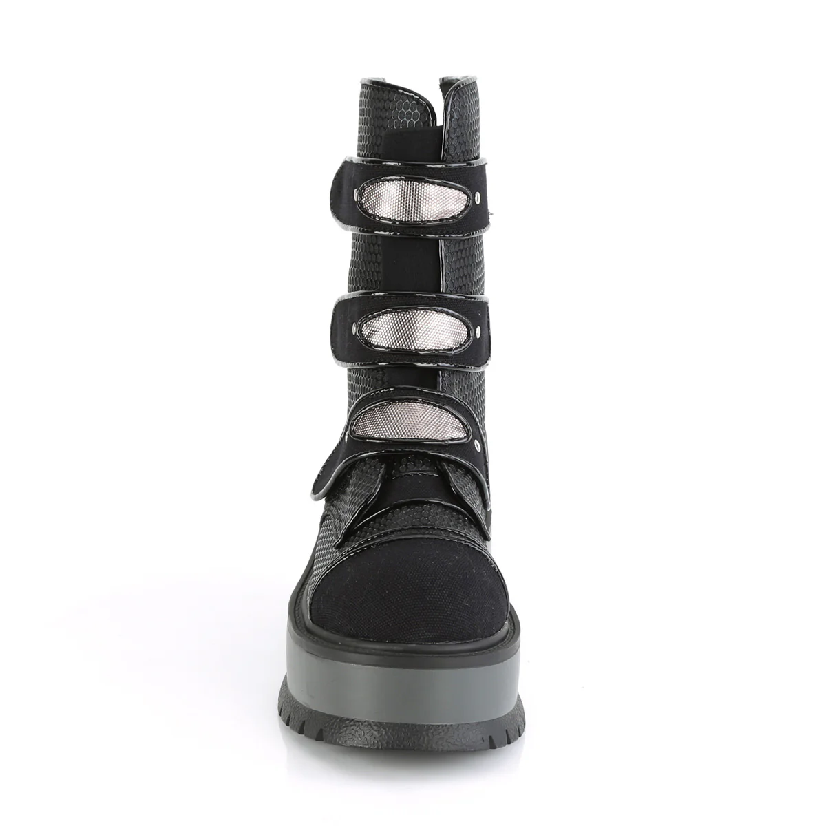 SLACKER-101  Black Vegan Leather-Canvas - Image 2
