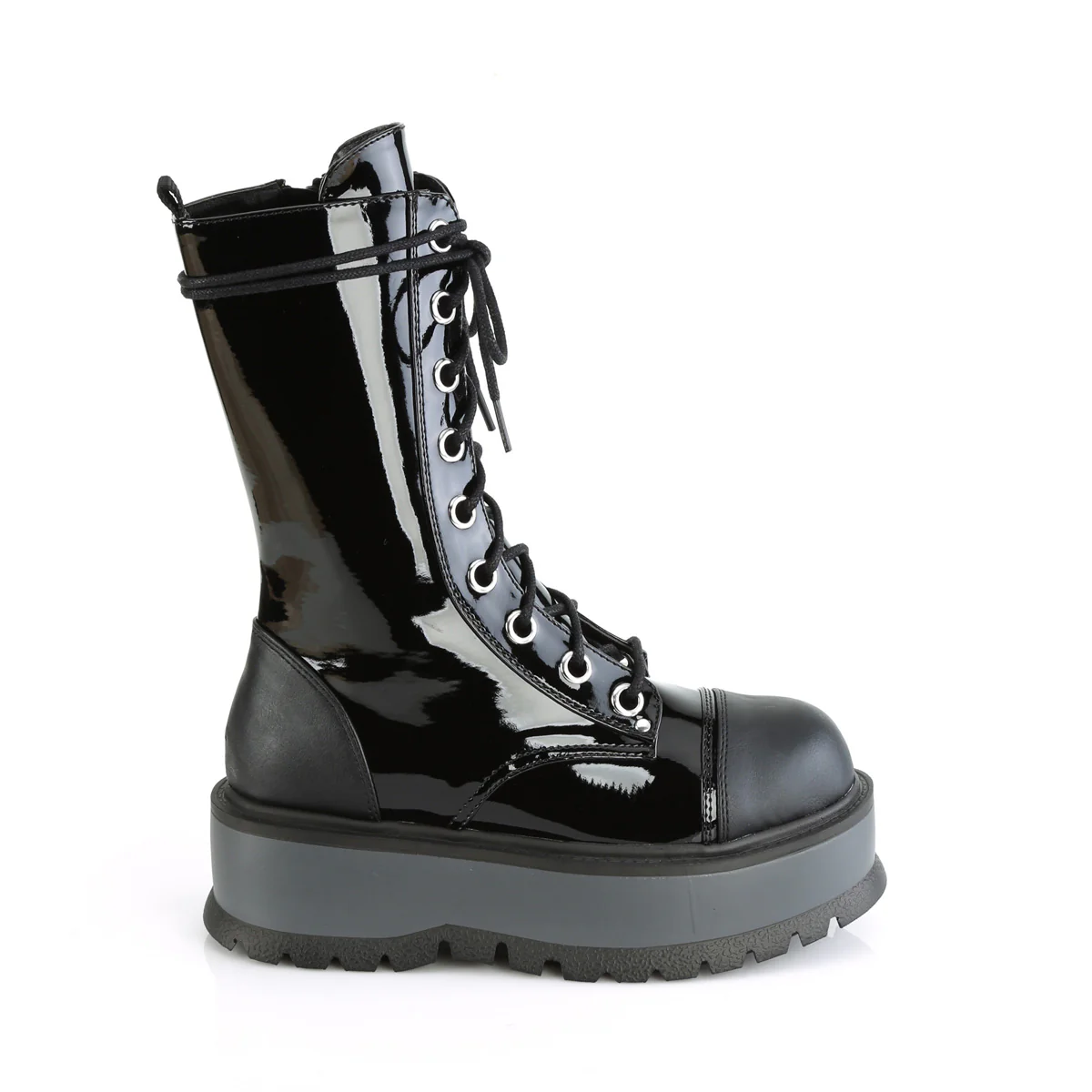 SLACKER-220-1 Black Patent-Vegan Leather - Image 5