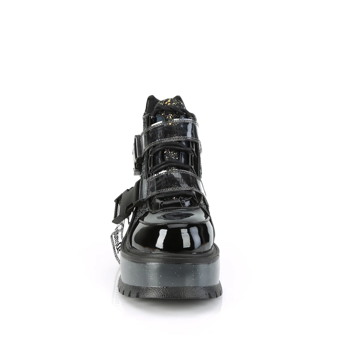 SLACKER-50  Black Patent-Black Multi Glitter - Image 2