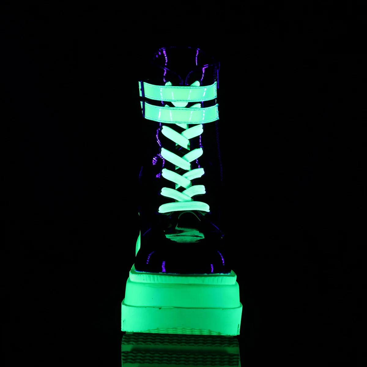 SLACKER-52  Black Patent-UV Iridescent Green - Image 2