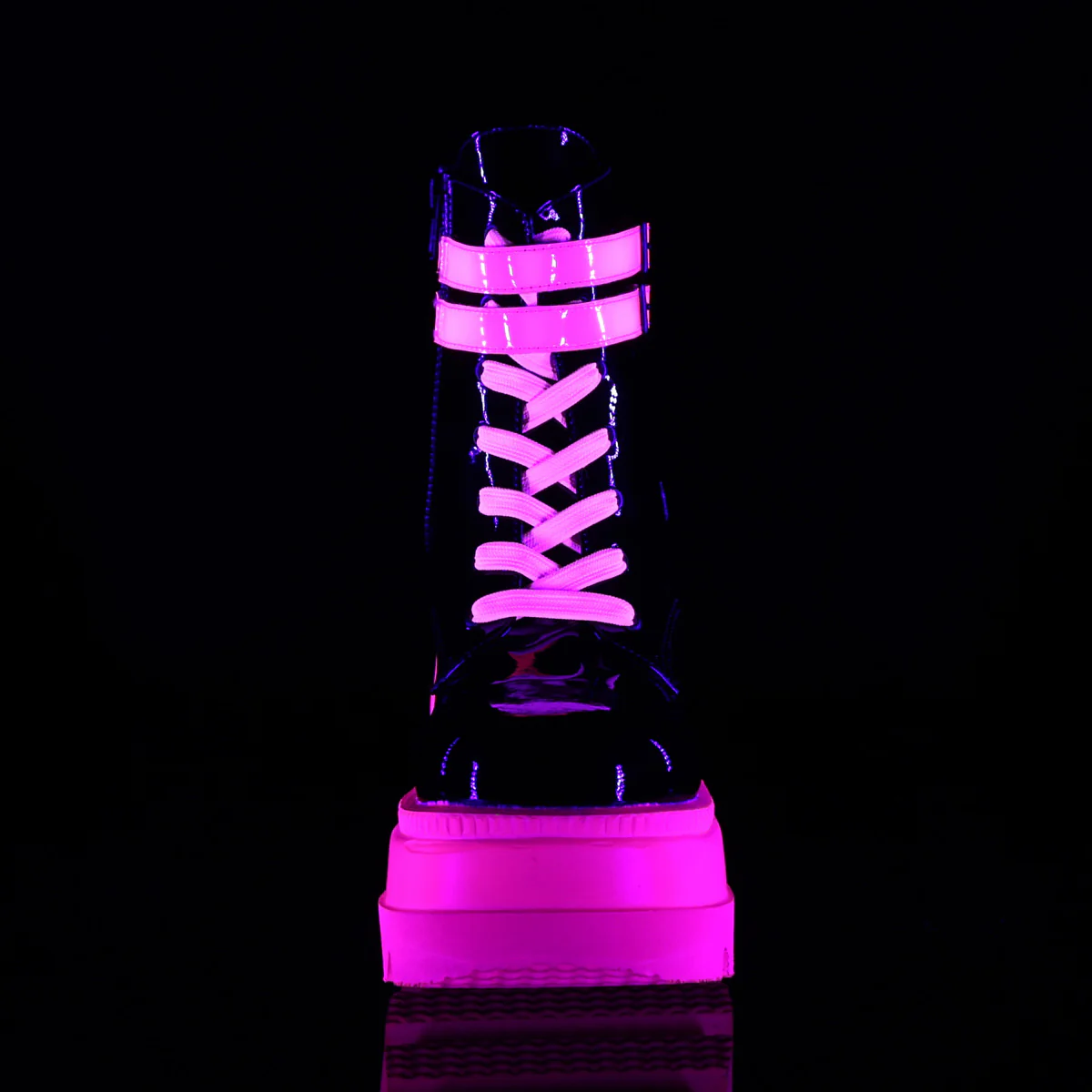 SLACKER-52 Black Patent-UV Iridescent Pink - Image 2