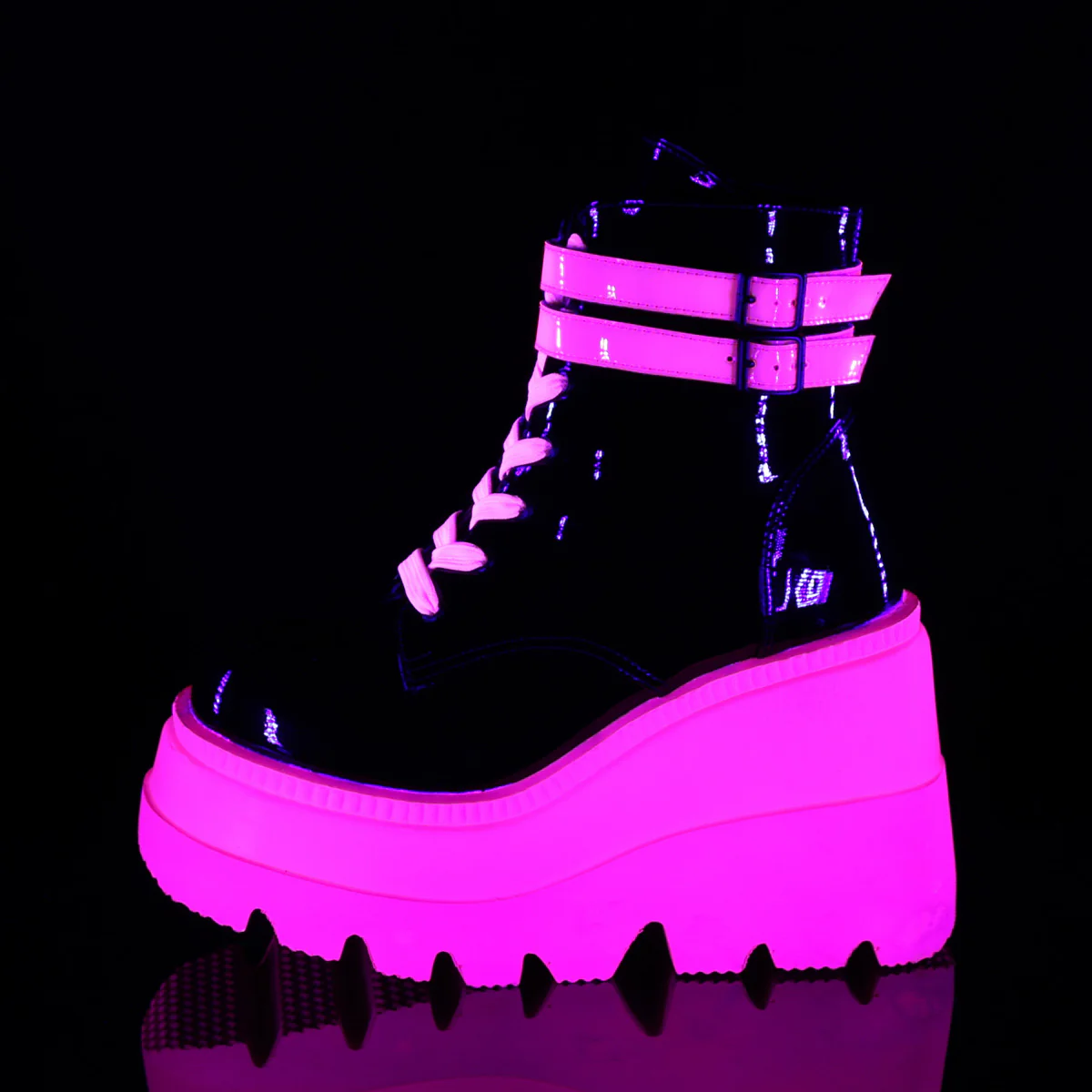 SLACKER-52 Black Patent-UV Iridescent Pink - Image 3