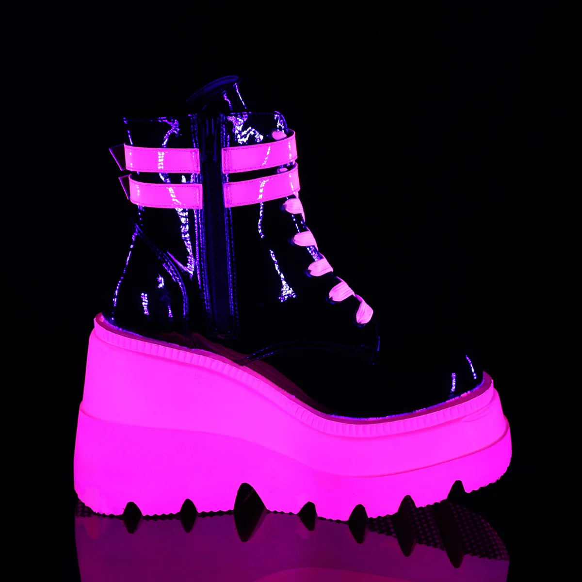 SLACKER-52 Black Patent-UV Iridescent Pink - Image 5