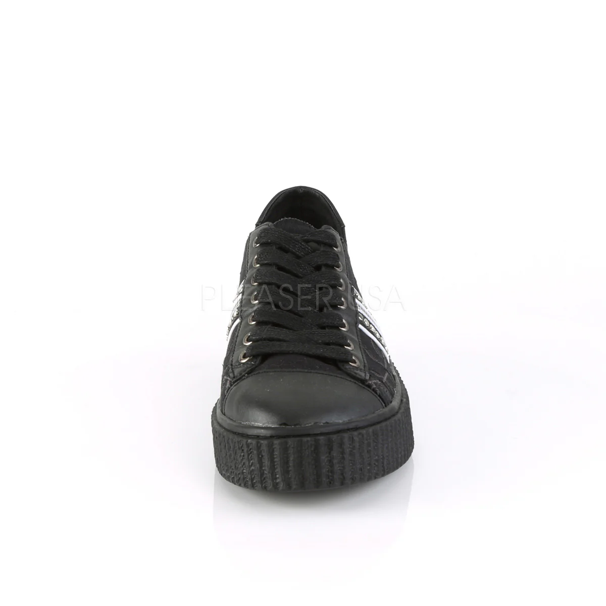 SNEEKER-106  Black Canvas-Black Pu - Image 2