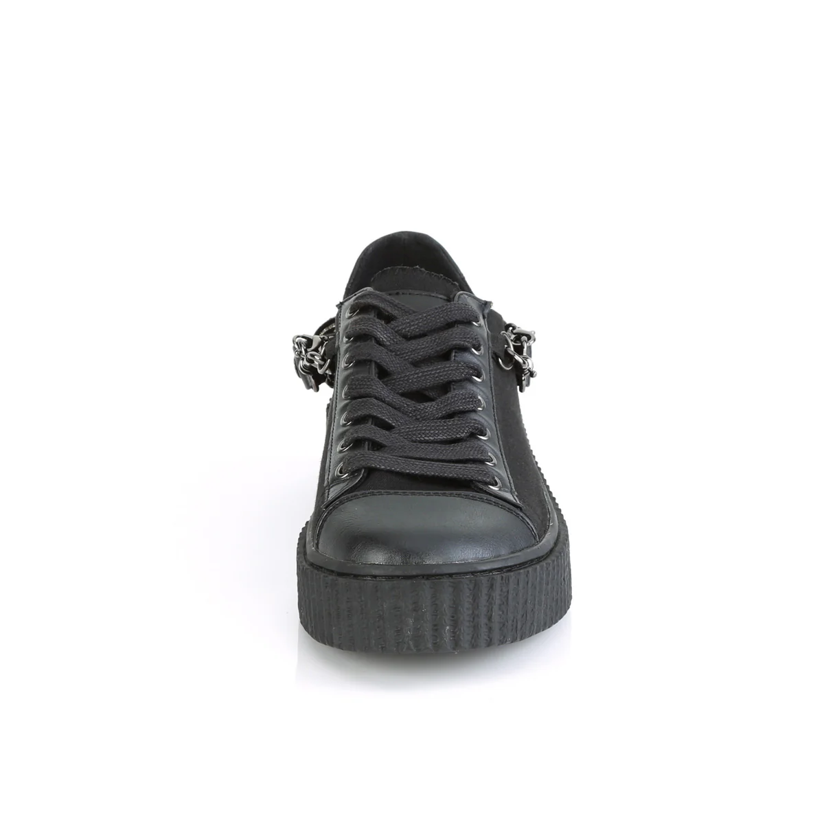SNEEKER-112 Black Canvas-Black Pu - Image 2