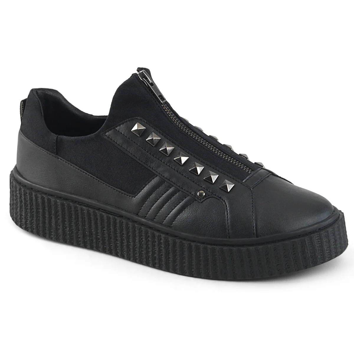 SNEEKER-125  Black Canvas-Black Pu