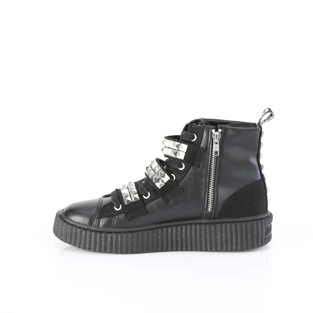 SNEEKER-225  Black Canvas-Vegan Leather - Image 3