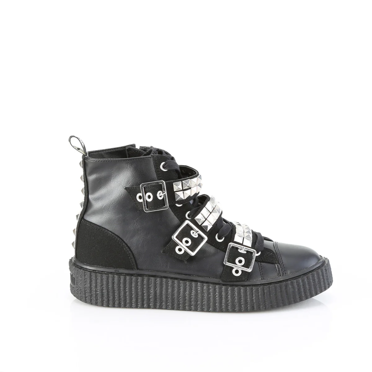 SNEEKER-225  Black Canvas-Vegan Leather - Image 5