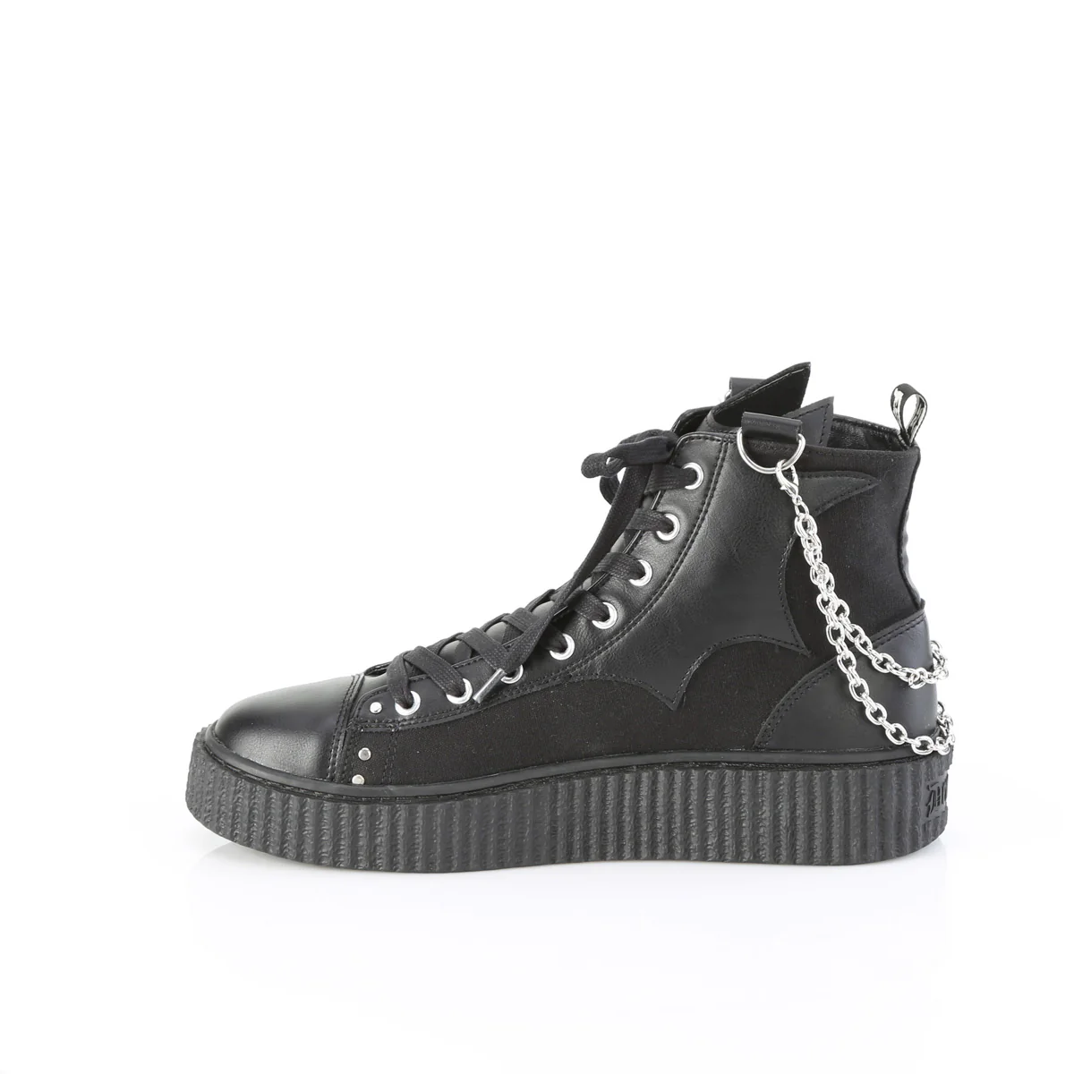 SNEEKER-230  Black Canvas-Vegan Leather - Image 3