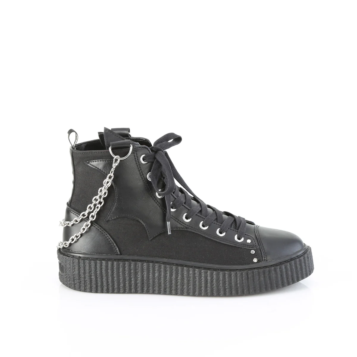 SNEEKER-230  Black Canvas-Vegan Leather - Image 5