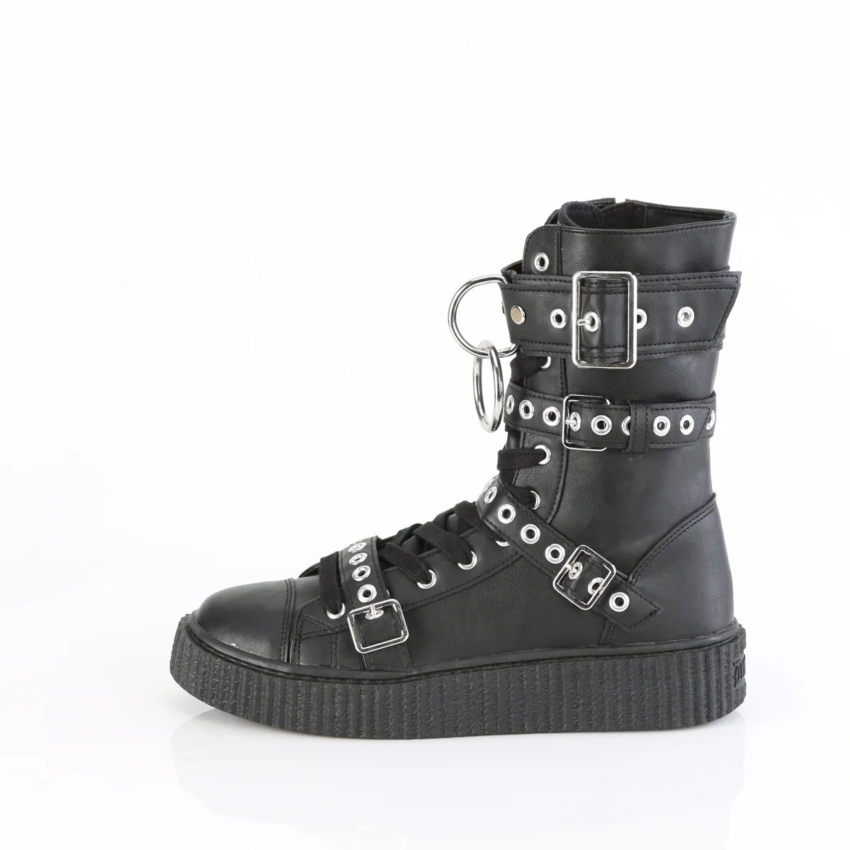 SNEEKER-320 Black Vegan Leather - Image 3
