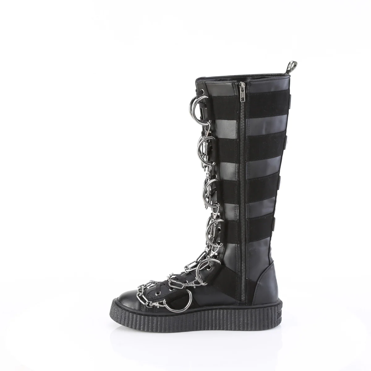 SNEEKER-405  Black Vegan Leather-Canvas - Image 3
