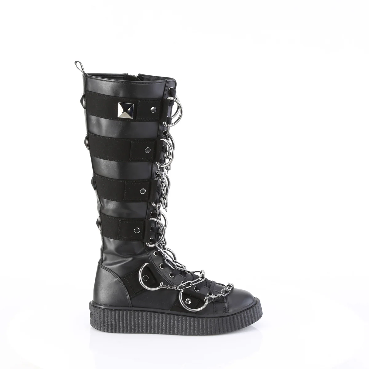 SNEEKER-405  Black Vegan Leather-Canvas - Image 5
