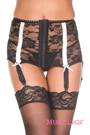 Spandex High Waisted Corset Look Garter Belt 7731