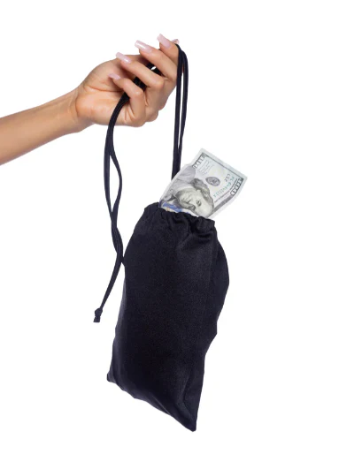 Spandex Iridescent Money Bag - 6731 Red - Image 2