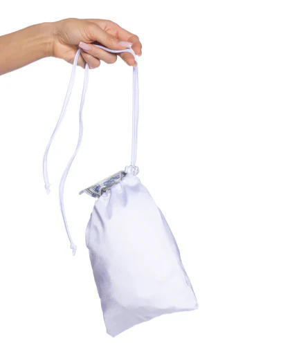 Spandex Iridescent Money Bag - 6731 Red - Image 3