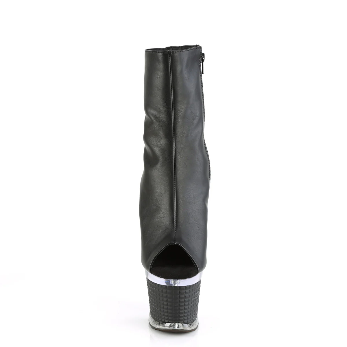 SPECTATOR-1012  Black Faux Leather/Clear-Black Matte - Image 2