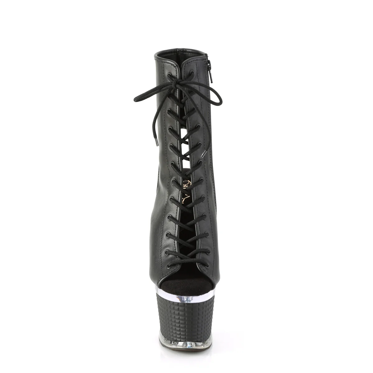 SPECTATOR-1016 Black Faux Leather/Clear-Black Matte - Image 2