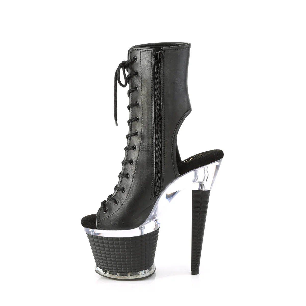 SPECTATOR-1016 Black Faux Leather/Clear-Black Matte - Image 3