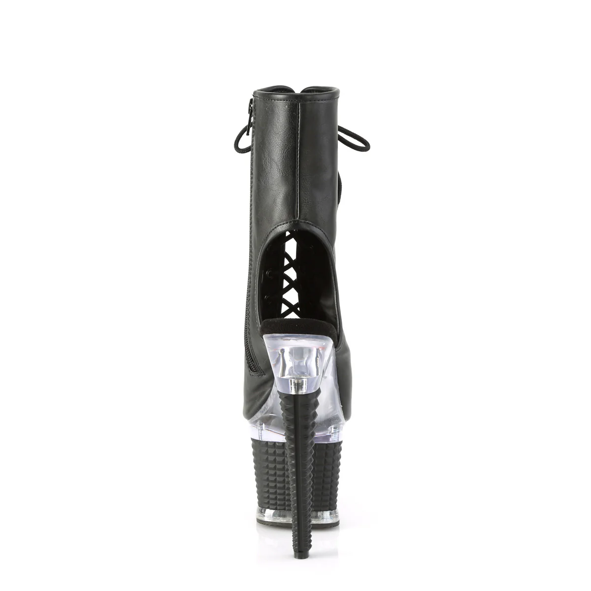 SPECTATOR-1016 Black Faux Leather/Clear-Black Matte - Image 4