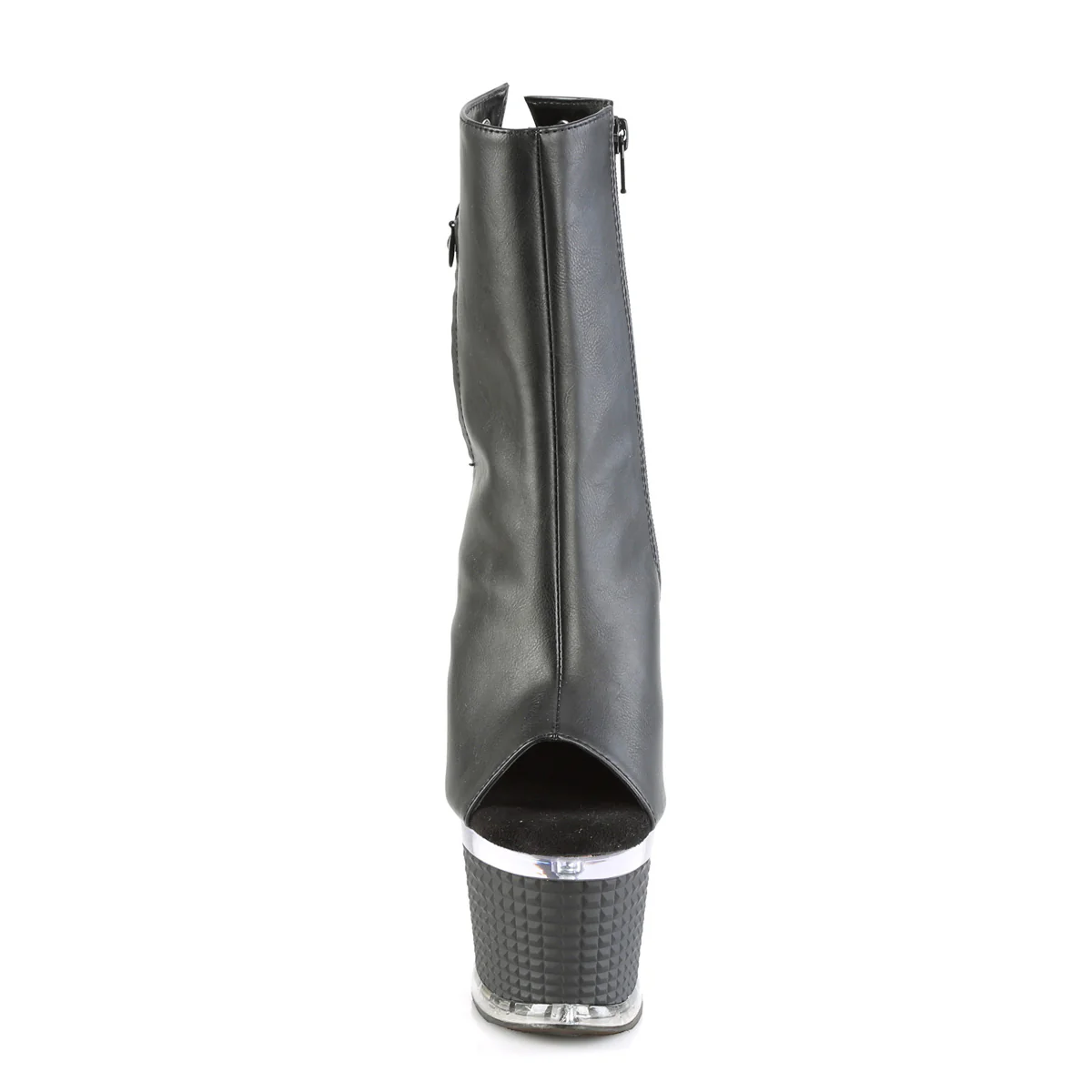 SPECTATOR-1018 Black Faux Leather/Clear-Black Matte - Image 2