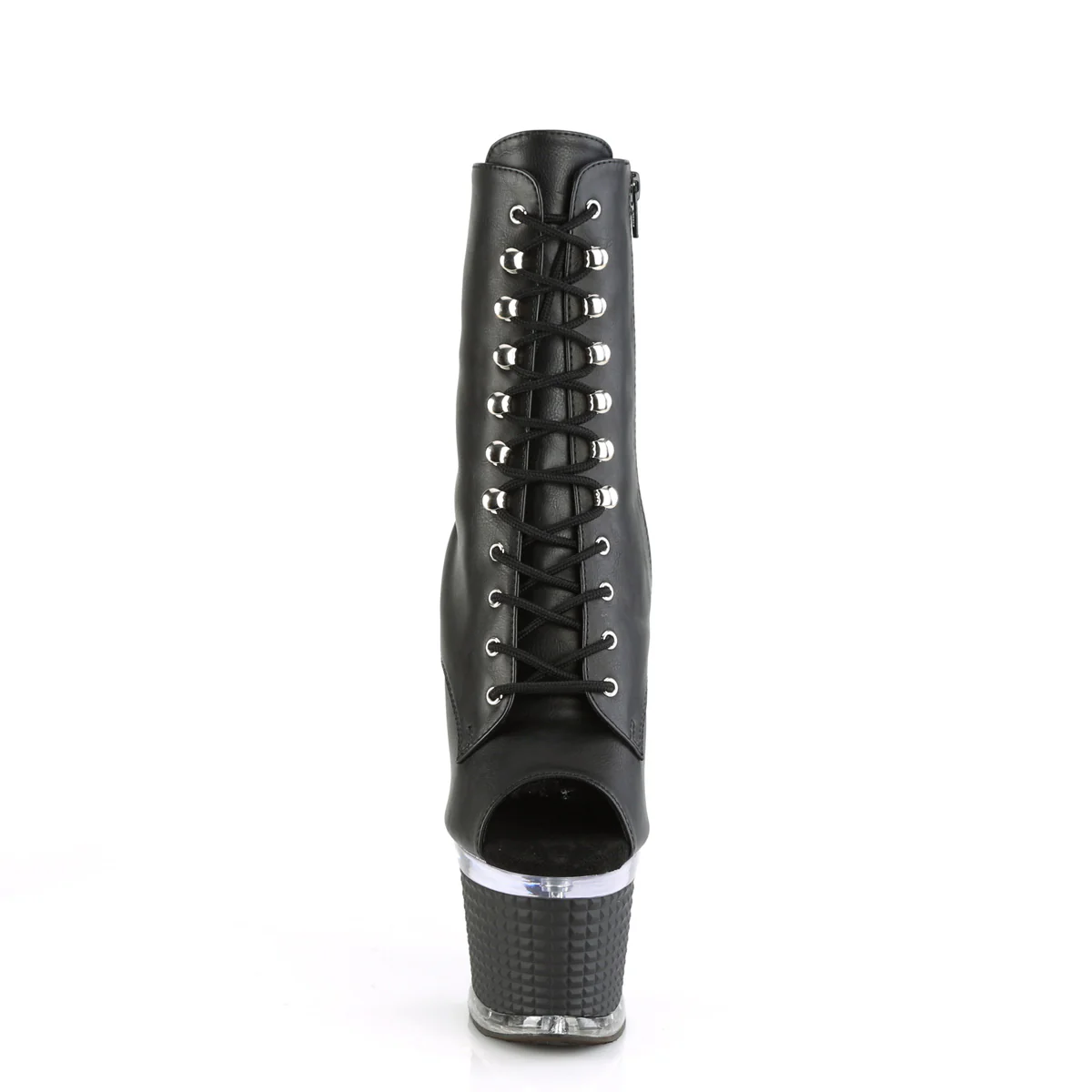 SPECTATOR-1021 Black Faux Leather/Clear-Black Matte - Image 2