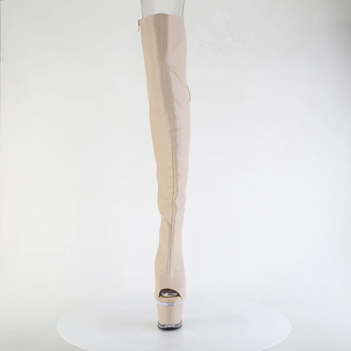 SPECTATOR-3030 Nude Faux Leather/Clear-Nude Matte - Image 2