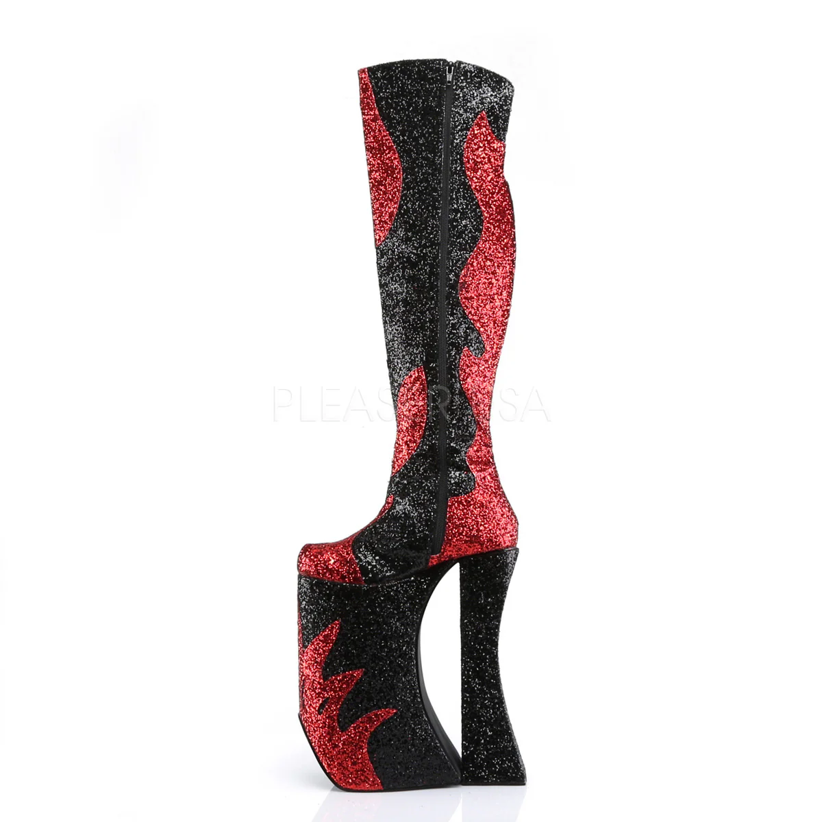 SPLASHY-3020 Red Patent-Black Glitter - Image 3