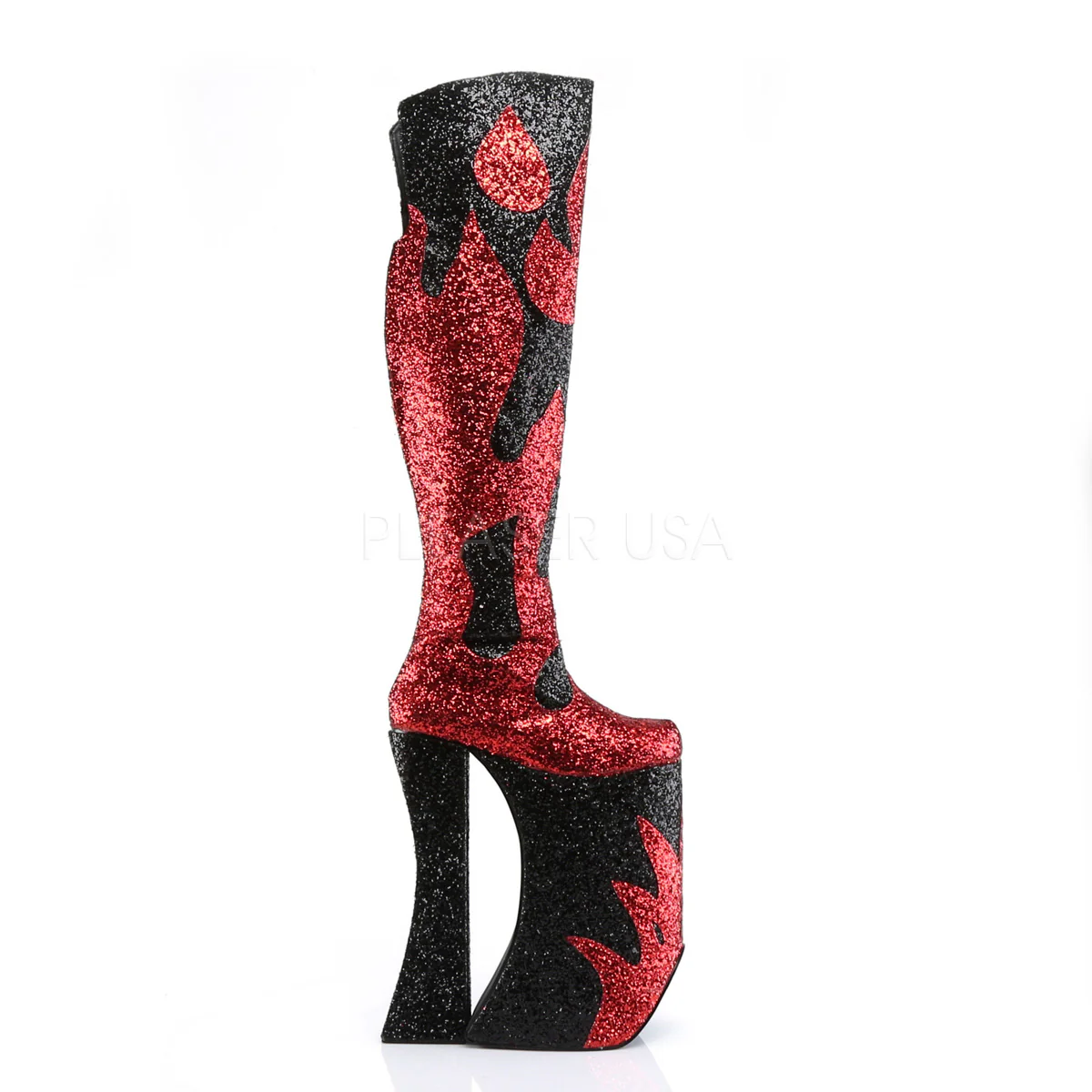 SPLASHY-3020 Red Patent-Black Glitter - Image 5