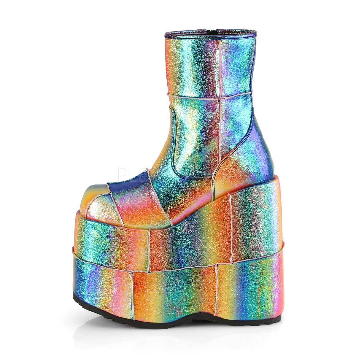 STACK-201 Rainbow Iridescent Vegan Leather - Image 3