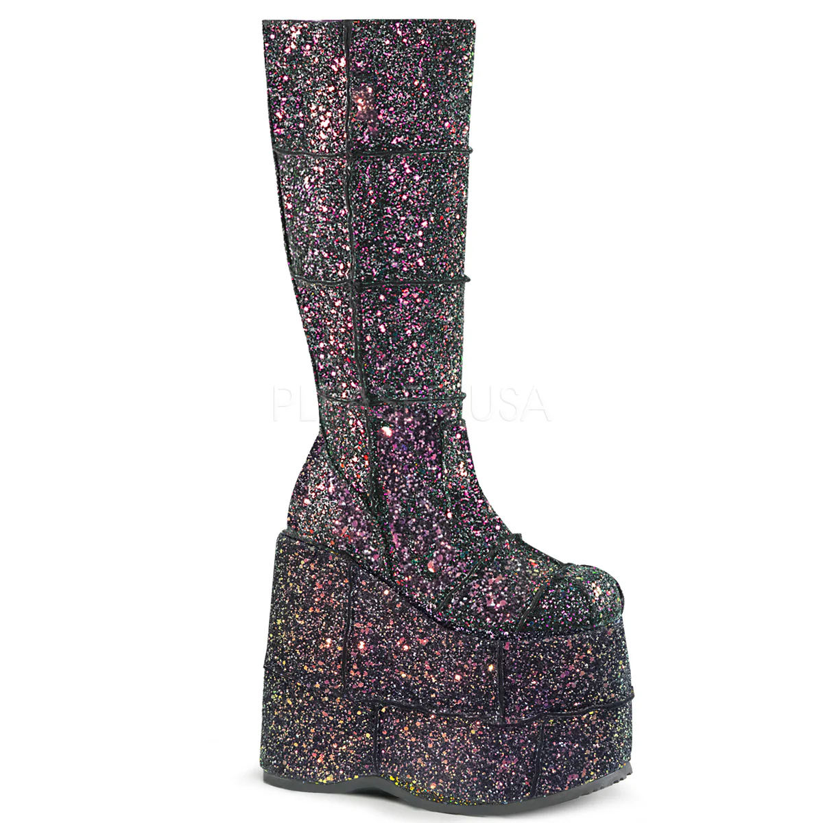 STACK-301G Black Multi Glitter