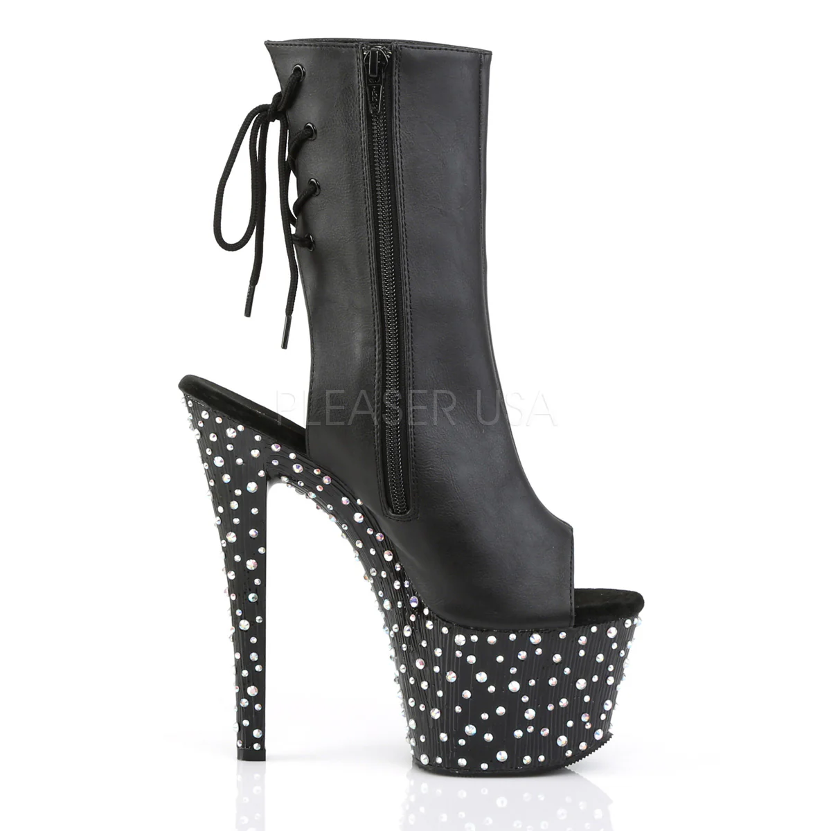 STARDANCE-1018-7 Black Faux Leather/Black-Silver Multi RS - Image 5