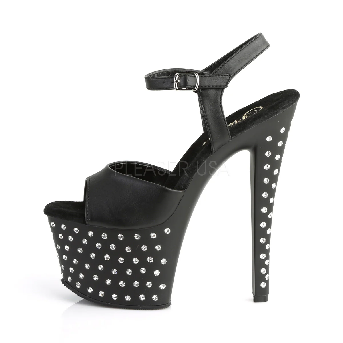 STARDUST-709 Black Faux Leather/Black Matte - Image 3