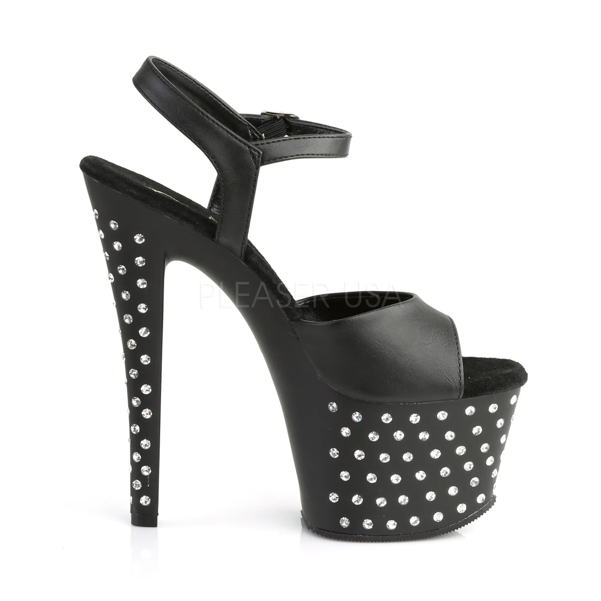 STARDUST-709 Black Faux Leather/Black Matte - Image 5