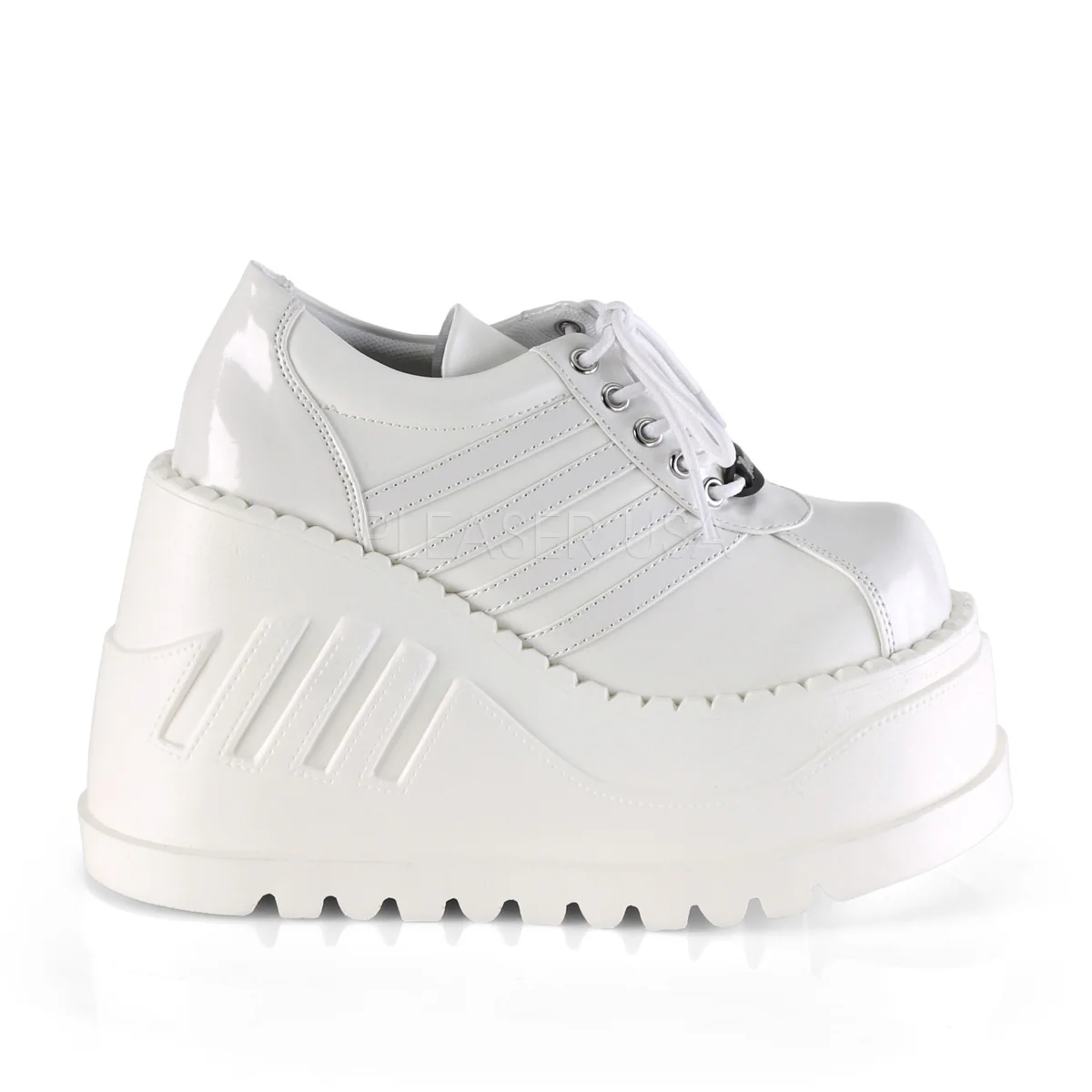 STOMP-08  White Patent-Vegan Leather - Image 5