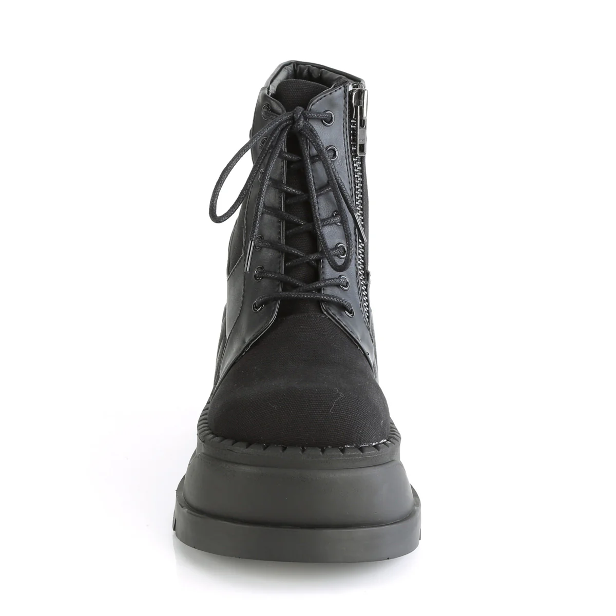STOMP-10-1  Black Canvas-Vegan Leather - Image 2
