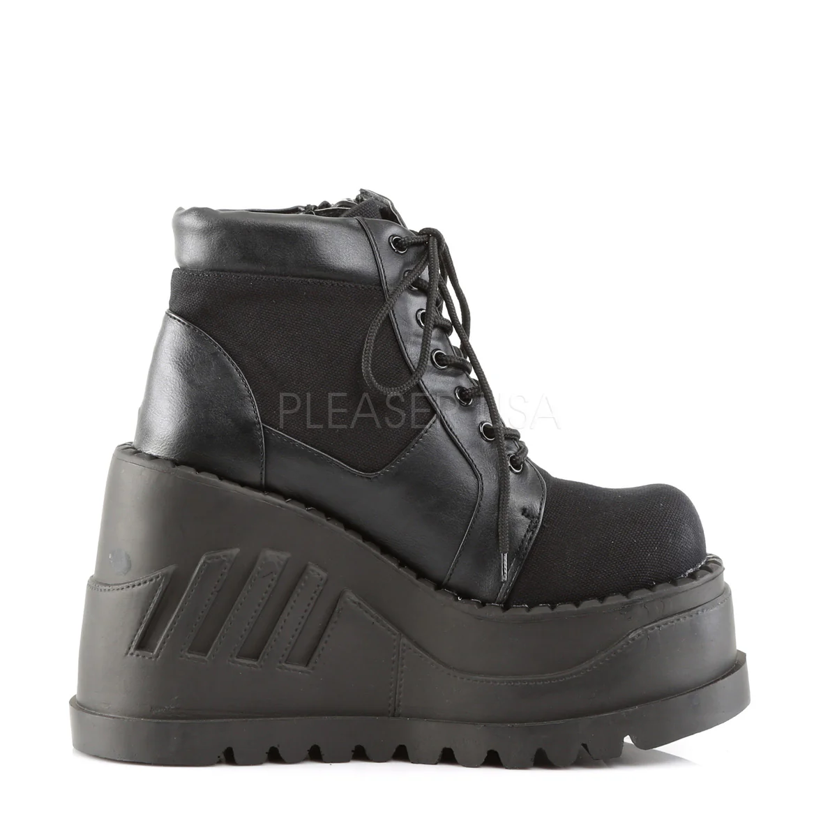 STOMP-10 Black Canvas-Vegan Leather - Image 5