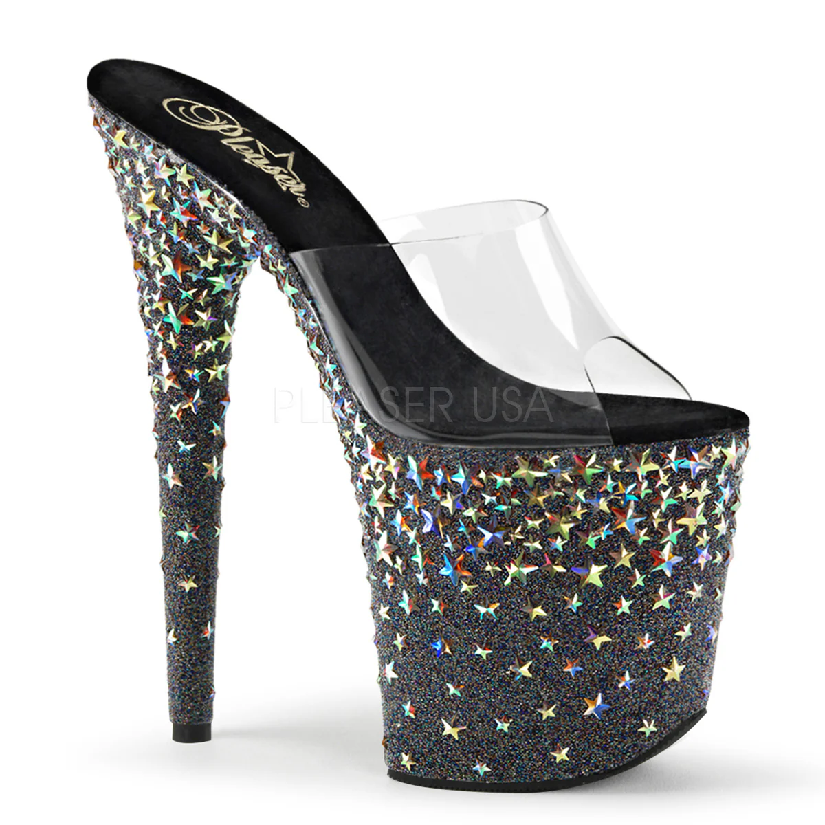 STARSPLASH-801  Clear/Black(Silver Hologram Stars)