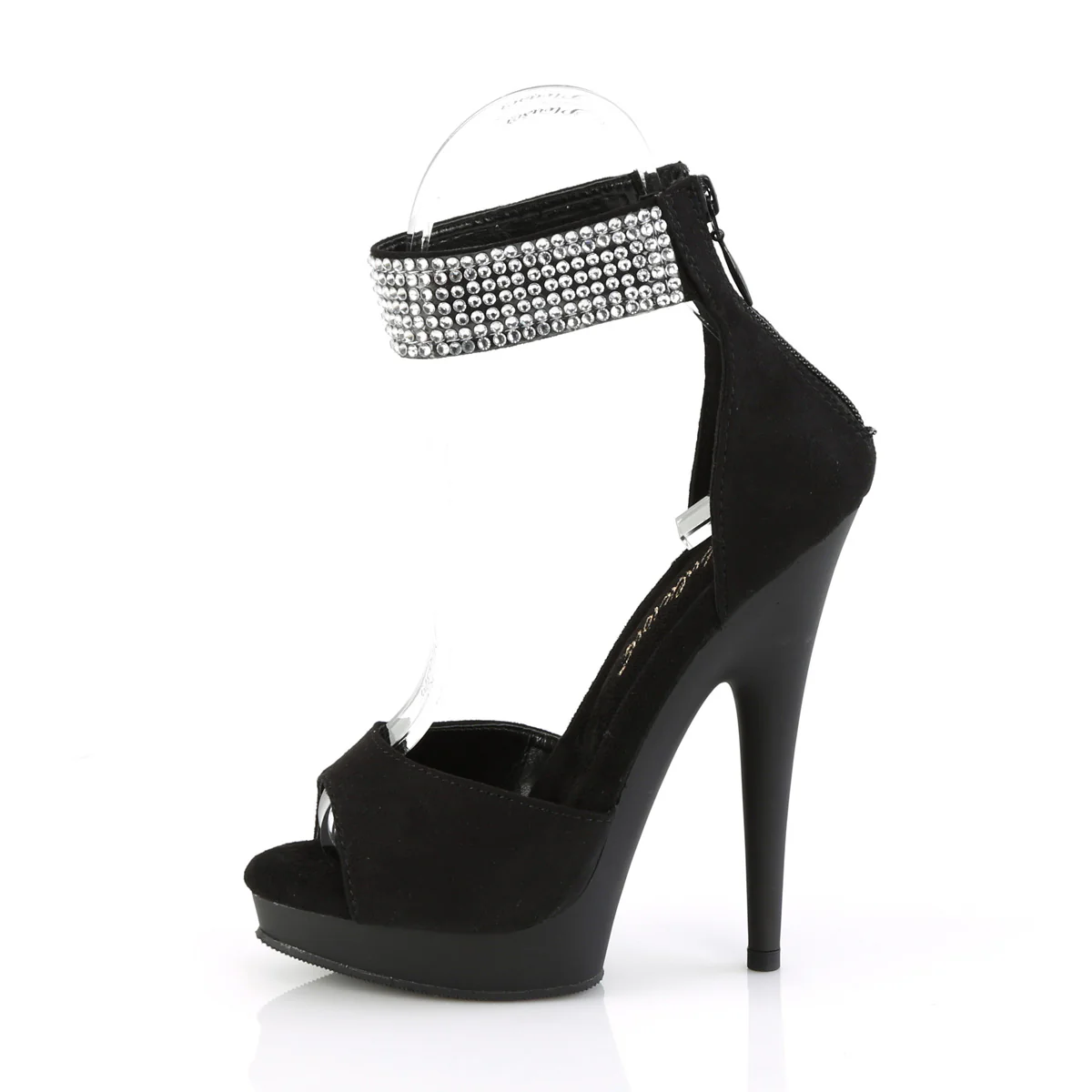 SULTRY-625  Black Faux Suede/Black Matte - Image 3