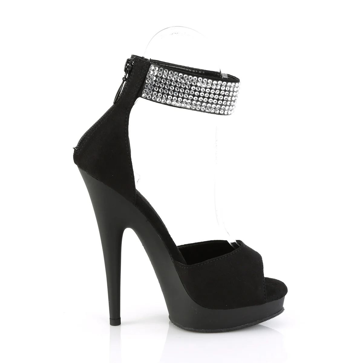 SULTRY-625  Black Faux Suede/Black Matte - Image 5