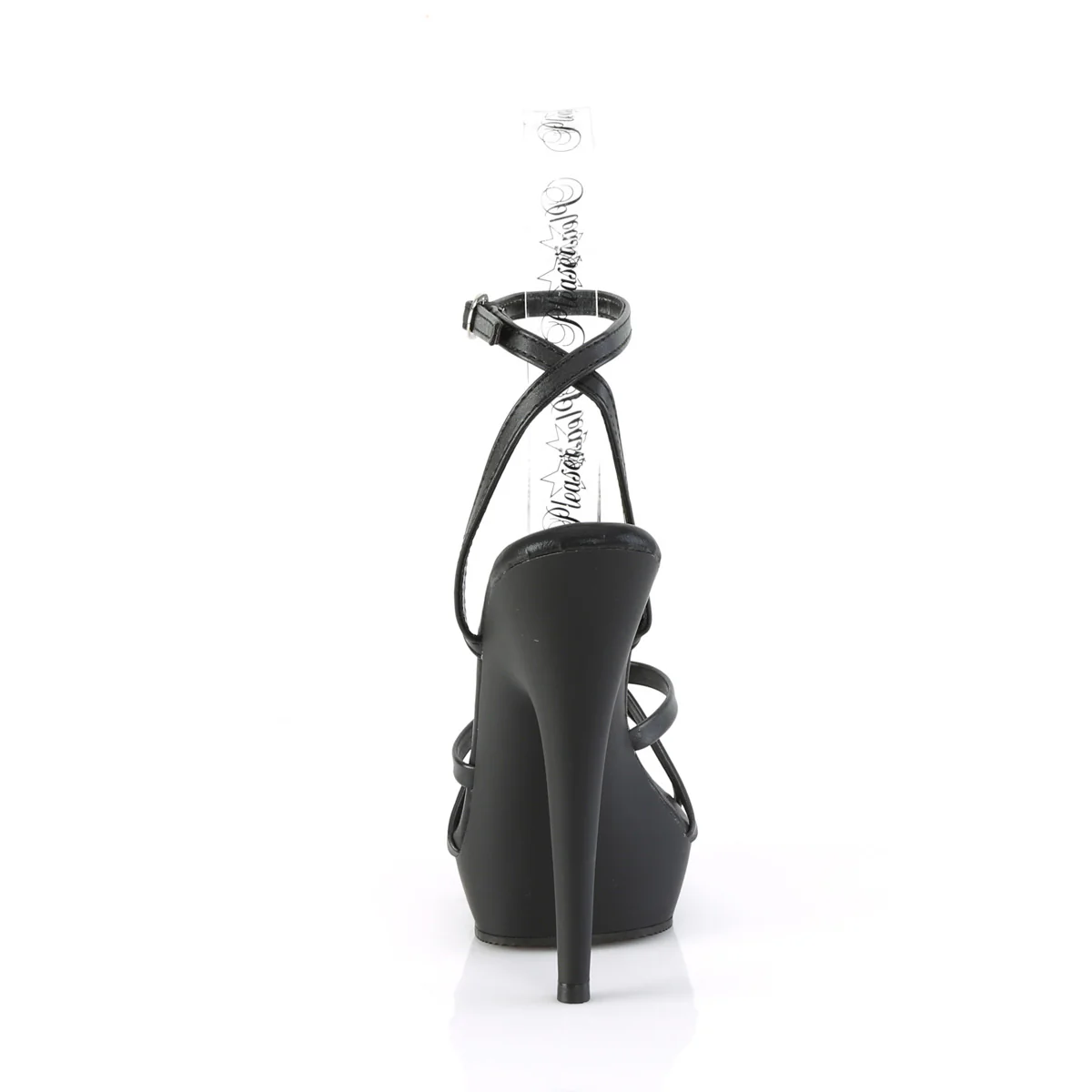 SULTRY-638 Black Faux Leather/Black Matte - Image 4