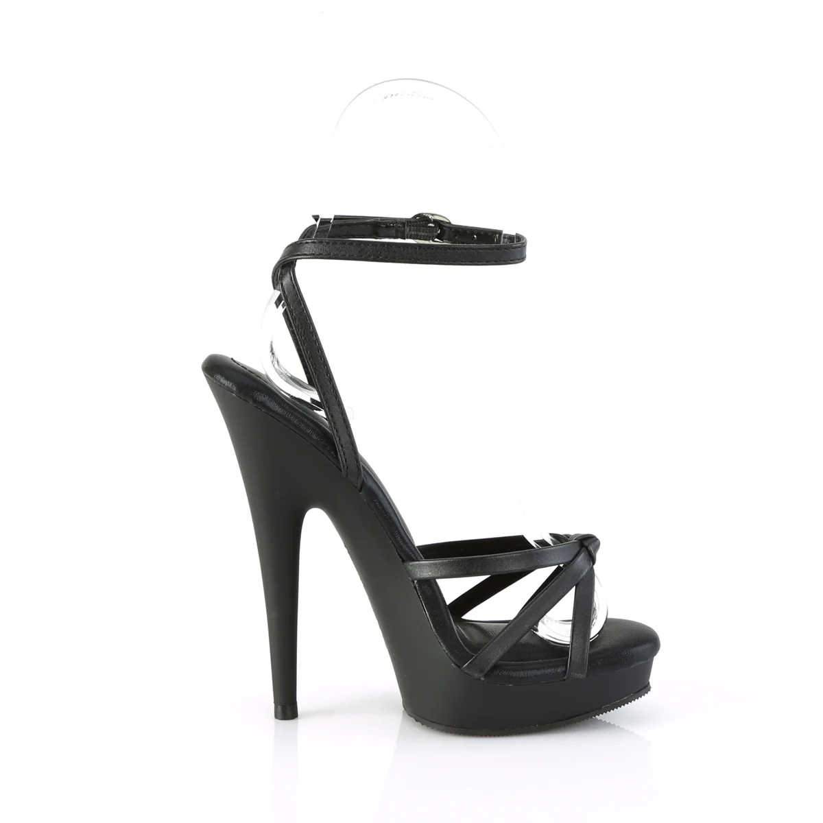 SULTRY-638 Black Faux Leather/Black Matte - Image 5