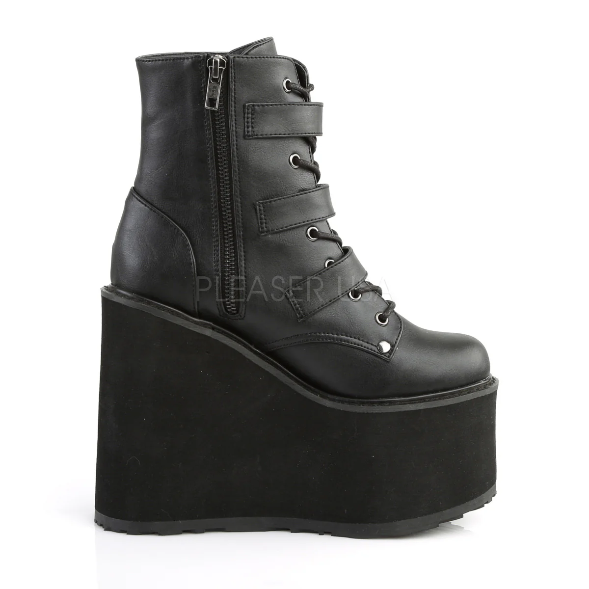 SWING-103  Black Vegan Leather - Image 5