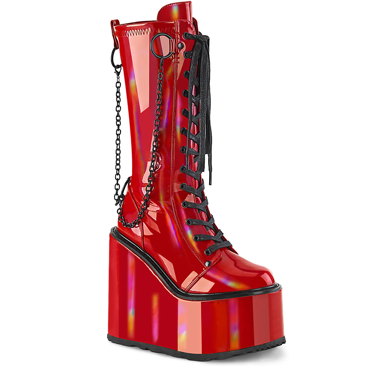 SWING-150  Red Holographic Stretch Patent