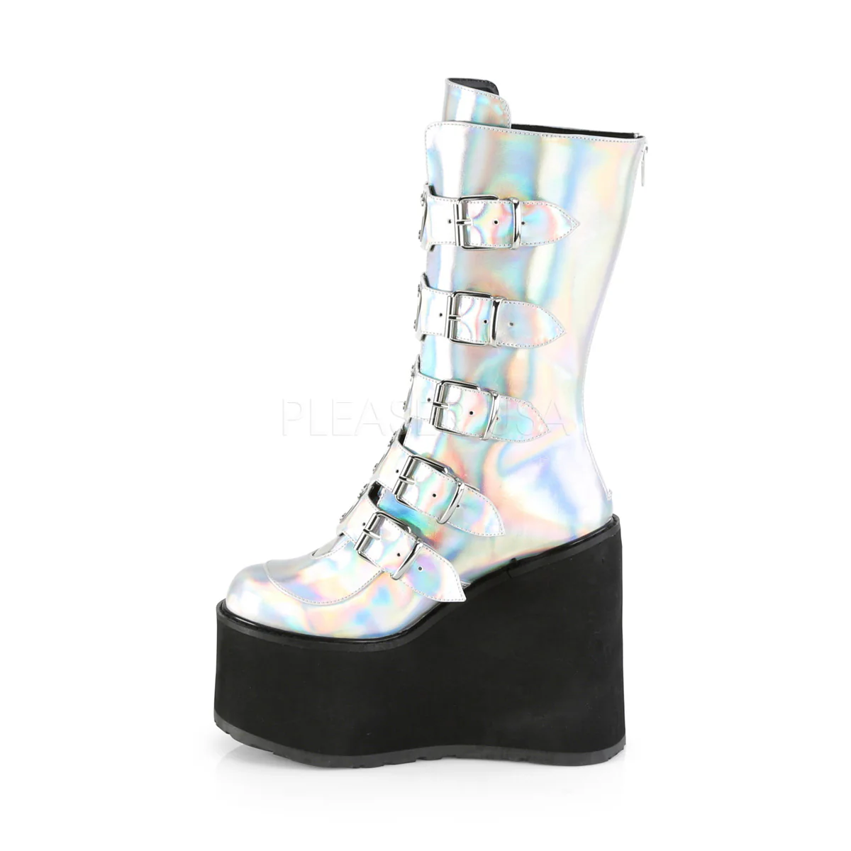 SWING-230  Silver Hologram Vegan Leather - Image 3
